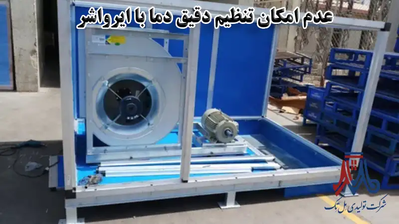 عدم امکان تنظیم دقیق دما با ایرواشر